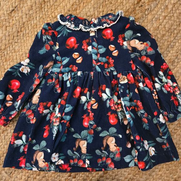 Mayoral Kids Multicolor Floral Regular Fit Dress 12months Vintage Style - Picture 2 of 5